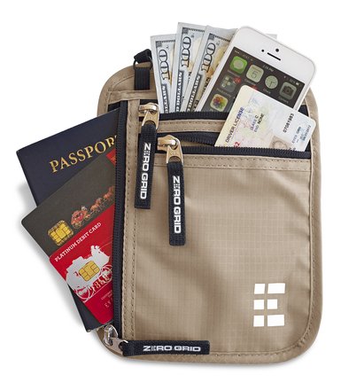 Boundless Neck Wallet with RFID blocking Passport Travel Stash Pouch