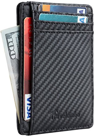 Travelambo Minimalist RFID Leather Slim Wallet